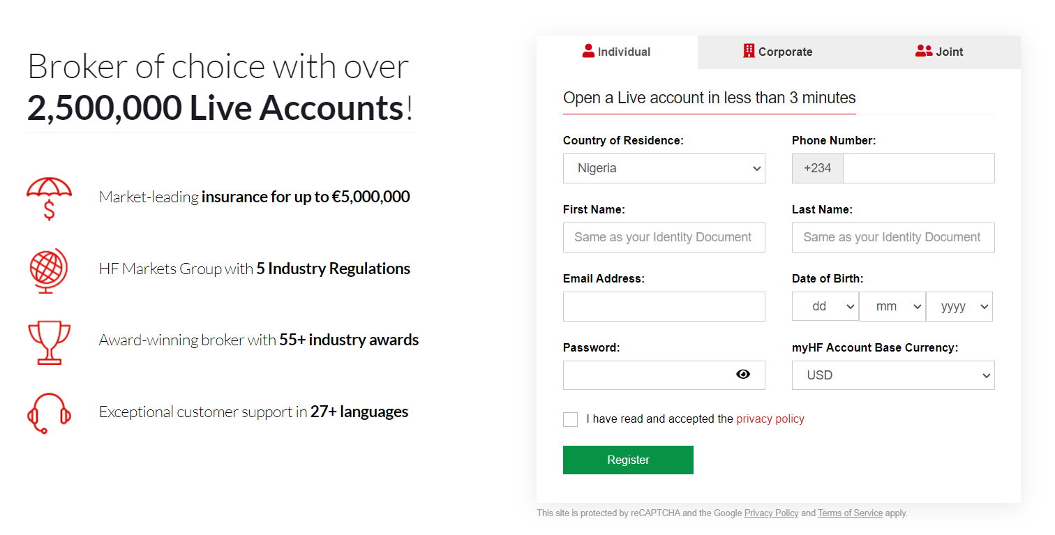 HotForex Account Opening