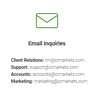 IC Markets Email contact