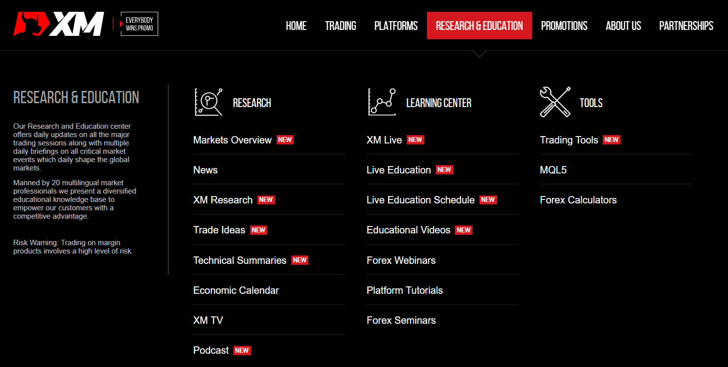 XM Research and Education Tools