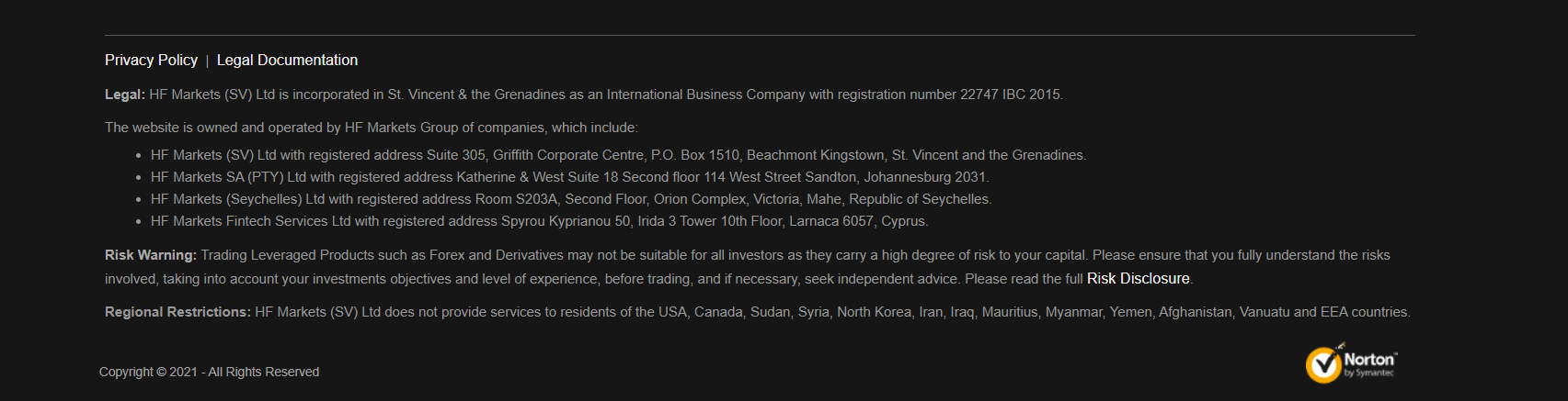 Hotforex footnote regulatory license